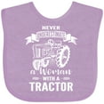 thumbnail image 3 of Inktastic Tractor Woman Girls Baby Bib, 3 of 4