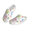thumbnail image 2 of Daiia Easter Egg3 Print Women’s Fuzzy Slippers Memory Foam Lightweight House Shoes Cozy Loafer Flannel House Shoes-37/38, 2 of 7