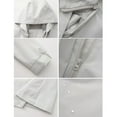 thumbnail image 5 of Women's Detachable Hood Water Windbreaker Women's Solid Color Long Sleeved Thin Coat Matching with Various Outfits Hand Wash, 5 of 7