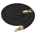 thumbnail image 1 of Unique Bargains 5.5 Feet Black Velvet Stanchion Rope, Crowd Control Barrier Rope with Snap Hook, Golden, 1 of 6