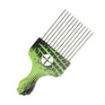 thumbnail image 4 of Unique Bargains Metal Hair Pick Hair Picks for Women Hair Picks for Curly Hair Afro Pick Off-Road Pattern Hair Styling Pick Comb for Women Men Green Black, 4 of 7