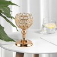 thumbnail image 4 of Candelabro de cristal para mesa de comedor, candelabro decorativo Dorado M, 4 of 7