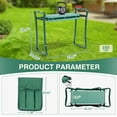 thumbnail image 2 of UBesGoo 2-in-1 Foldable Garden Kneeler Bench & Seat, 24 Inch with Tool Pouch, Green, 2 of 10