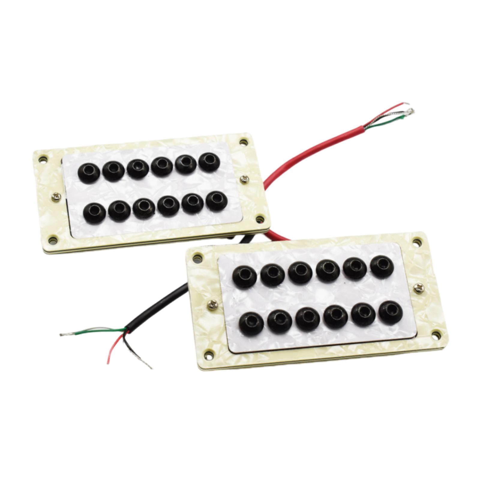 LeeQinersw Electric Guitar Humbucker Pickup Spare Part Replacement Compact Professional Easy to Install Musical Instrument Accessories Neck and Bridge