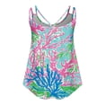 thumbnail image 7 of Off the Shoulder Tops for Women GaThRRgYP Women's Sleeveless Floral Top,2025 Women's Spring and Summer New Tank Eyelet Embroidery Neck Print Casual Fashion Top Blue L, 7 of 7