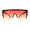 Tortoise / Red Orange, variant on Womens Oversize High Temple Flat Top Shield Diva Sunglasses Tortoise Red Orange