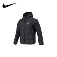 thumbnail image 2 of Chaqueta de plumón Nike original para hombre y mujer, con capucha, informal, deportiva, resistente al viento, cálida, FB8178-010, 2 of 4