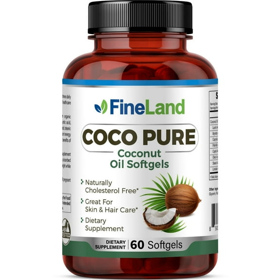 Fineland Vitamins Coco Pure Skin & Hair Care Dietary Supplement 60 Softgels