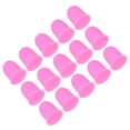 thumbnail image 1 of Protector de puntas de dedo de silicona Uxcell, paquete de 15, cubiertas de dedos, almohadillas de guardia, dedales para contar en la oficina, tamaño mediano rosa, 1 of 5