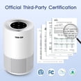 thumbnail image 3 of Air Purifier For Home And Bedroom With Aromatherapy, H13 True Air Purifier Cleaner For Bedroom With Night Light, 3 Fan Speed, Sleeping Mode, White, 3 of 12