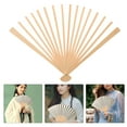 thumbnail image 5 of Masteelf 2pcs Blank Fan Bamboo Frame Making Material Handheld Fan DIY Frame Handcrafts Hand Fan Making Material Unfinished Vintage Fan Frame, 5 of 8