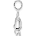 thumbnail image 2 of Sterling Silver Polished 3D Jumping Dolphin Pendant(Length 20.2) - Jbsp, 2 of 3