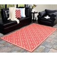 thumbnail image 2 of Furnish My Place Design1115 Sunset 6'7"x9'7" Geometric Blocks Area Rugs For Indoor & Outdoor, Easy To Clean & Fade Resistant Washable Rug, Sunset Orange, 2 of 5