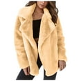 thumbnail image 3 of Women Autumn And Winter Cardigan Long-sleeved Lapel Double-faced Fleece Color Coat, 3 of 6