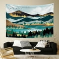 thumbnail image 4 of PBOBRIICH Vintage Green Mountain Tapestry Wall Hanging,Forest Tree Moon Tapestries for Dorm Living Room Bedroom Decor, 4 of 5