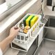thumbnail image 5 of Escurridor de platos para fregadero | Escurridor inclinado para esponjas y paños de cocina | Organizador de encimera para utensilios y botellas de limpieza | Soporte metálico para jabón, 5 of 6