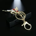 thumbnail image 5 of Naierhg Fashion Frog Metal Rhinestone Keyring Keychain Car Key Holder Bag Pendant Gift, 5 of 8
