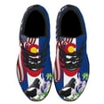 thumbnail image 2 of Colorado Stte Lark Bunting Bird and Columbine Flower Shoes Sneakers Black Size 10, 2 of 7