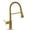 Gold, variant on Strictly Sinks Pull Down Sprayer Kitchen Faucet Contemporary Design Single Handle High Arc Spring