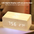 thumbnail image 4 of Despertador Digital De Madera Con Control De Sonido De Carga Inalámbrica Despertador Para Dormitorio Oficina Junto A La Cama Minnieouse HA022271-00, 4 of 6
