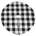 thumbnail image 4 of SARO 9025.R53R 53 in. Round Buffalo Plaid Design Decorative Cotton Christmas Tree Skirt  Red, 4 of 5