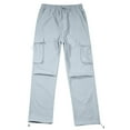 thumbnail image 4 of LIUJUNSHOP Streetwear Men's Cargo Pants Mens Casual Cargo Joggers Lightweight Relaxed Fit Stretch Elastic Waist with Drawstring, 4 of 9