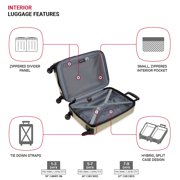 SWISSGEAR Wave Hardside Expandable 3-Piece Luggage Set with Spinner Wheels, Sand