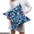 thumbnail image 4 of Ambesonne Abstract Fabric by the Yard Upholstery, Intertwined Round Elements, 5 Yards, Night Blue Pale Blue, 4 of 4