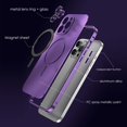thumbnail image 4 of Funda magnética con marco de Metal para Iphone, carcasa de aluminio para Iphone 13, 12, 14, 15 Pro Max Plus, Panel trasero de PC, Magsafe, 4 of 5