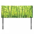 thumbnail image 3 of Bamboo Print Headboard, Close up of Bamboo Sprouts Stems Nature in Tropical Rain Forest Wildlife Feng Shui, Upholstered Decorative Metal Bed Headboard with Memory Foam, Full Size, Green, by Ambesonne, 3 of 4