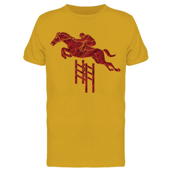 Riding Horse Jockey Graphic Tee Men's -Image by Shutterstock