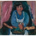 thumbnail image 2 of Chaïm Soutine 13x12 Black Ornate Wood Framed Double Matted Museum Art Print Titled: The Servant in Blue (circa 1934), 2 of 5