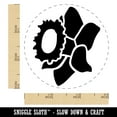thumbnail image 2 of Daffodil Flower Self-Inking Rubber Stamp Ink Stamper - Sky Blue Ink - Small 3/4 Inch, 2 of 7