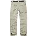 thumbnail image 2 of POENTAB Mens Convertible Hiking Pants Quick Dry Zip Off Cargo Pants Fishing Travel Parachute Safari Casual Work Sweatpants with Belt, 2 of 9