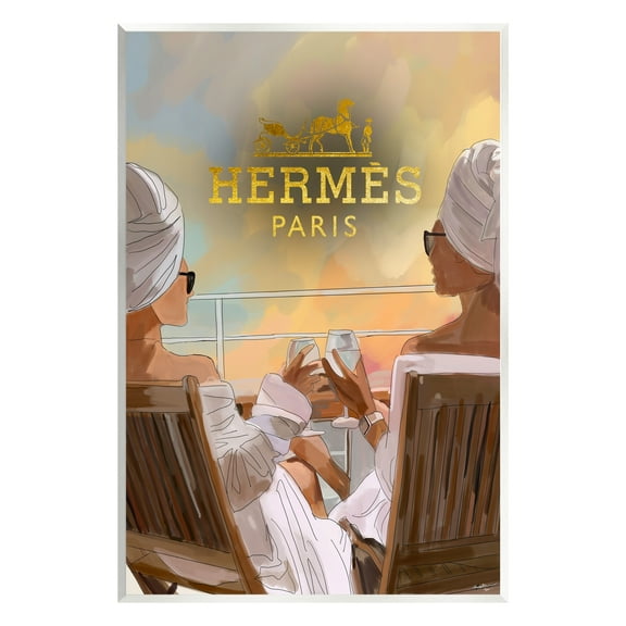 Stupell Industries Fashion Girls on Cruise Beauty & Fashion Painting Unframed Art Print Wall Art, 10 x 15