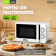 thumbnail image 3 of Microondas EWTTO EW-H811, 20L, 700W, control mecánico, 6 potencias, temporizador 30min, plato giratorio, diseño compacto – Ideal para hogar, oficina o adultos mayores, 3 of 8