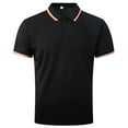 thumbnail image 5 of hoksml Man Golf Polos Shirt Solid Color Collared Athletic Short Sleeve Summer Fashion Leisure Versatile Button Flip Collar Comfortable Breathable Top Elastic Cuffs, 5 of 7
