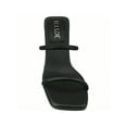 thumbnail image 4 of Women's Mules Square Toe Two Strap Low Kitten Heel Low Heeled Sandals, 4 of 4
