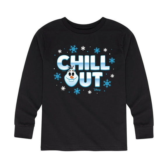 Disney Emoji - Olaf Chill Out - Toddler And Youth Long Sleeve Graphic T-Shirt