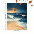 thumbnail image 3 of Qisvanset 12x16 Inch Framed Canvas Wall Art Peace Be Still Subtle Modern Coastal Biblical Scripture Wall Art, 3 of 8