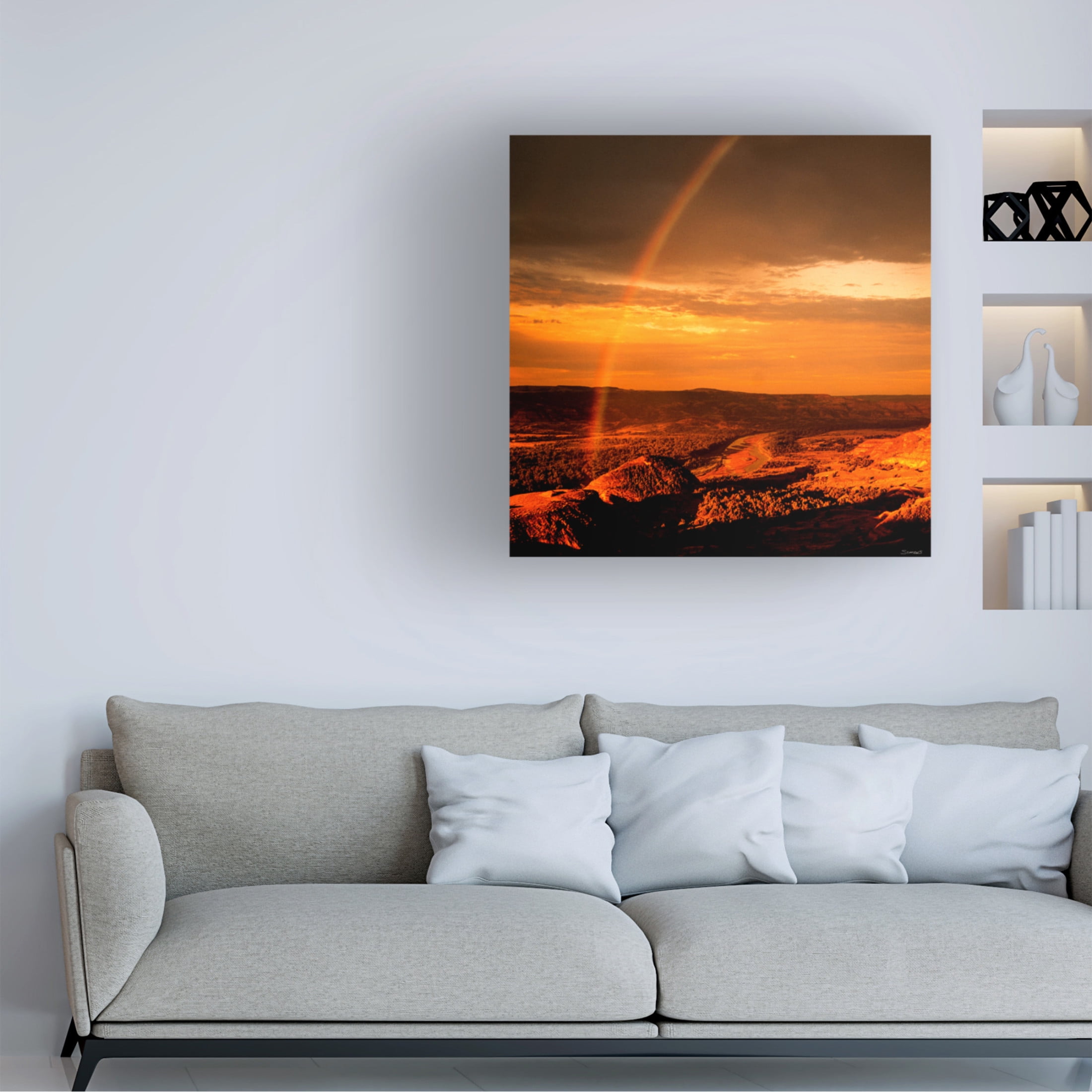 Canvas Wall Art - Gordon Semmens 'Theodore Roosevelt National Park 1' Wall Art for Living Room, Bedroom, or Office Décor by Trademark Fine Art - 24 x 24 Inches