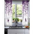 thumbnail image 2 of Purple Spring Botanical Sheer Curtains 45 Inch Length 2 Panels Set for Living Room/Bedroom, Weeping Eucalyptus Butterfly Kitchen Curtains Grommet Semi-Sheer Curtains Window Treatments 42"x45"x2, 2 of 7