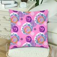 thumbnail image 3 of MKHERT Paisley Pink Throw Pillowcase Pillow Cover Cushion Couver 18x18 inch, Set of 2, 3 of 3