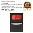 thumbnail image 2 of Genuine Leather Expandable Credit Card ID Business Card Holder Wallet new black, 2 of 5