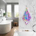 thumbnail image 2 of Yayeee 2 Pack Hand Towels for Bathroom 100% Cotton 16" x 28" Soft Absorbent Kitchen Towel, Vibrant Geometric Pattern, 2 of 7