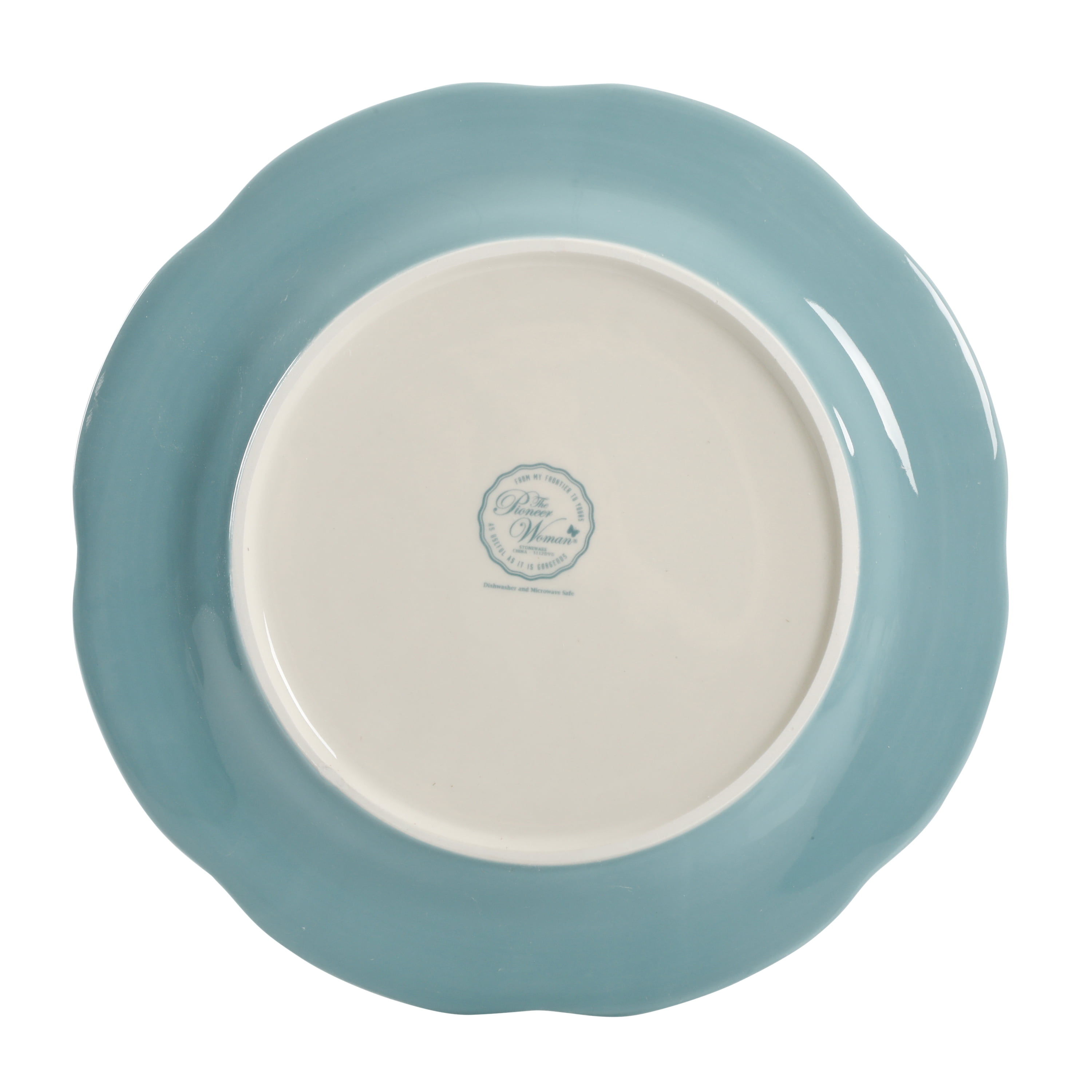 The Pioneer Woman Blooming Bouquet Blue Ceramic 10.75-inch Dinner Plate