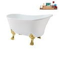thumbnail image 6 of 51'' Streamline N373GLD-IN-GLD Soaking Clawfoot Tub and Tray with Internal Drain, 6 of 9