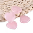 thumbnail image 1 of 4pcs Rose Quartz Carved Heart Shaped Stone Semi Gemstone Decor Quartz, 1 of 5