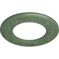thumbnail image 3 of Ekena Millwork 13 3/8"OD x 7 1/2"ID x 3/4"P Blackthorn Ceiling Medallion (Fits Canopies up to 7 1/2"), Hand-Painted Athenian Green, 3 of 6