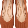 thumbnail image 3 of Zapatos Vestir Casuales Ygjytge Ballet para Mujer Tejido Transpirable Oficina Compras, 3 of 9
